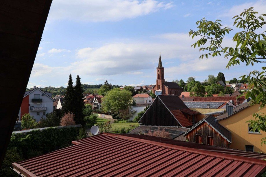 Aussicht Balkon Dachgeschosswohnung Bruchsal-Obergrombach