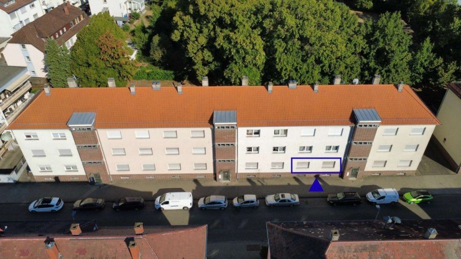 Luftaufnahme Erdgeschosswohnung Bruchsal