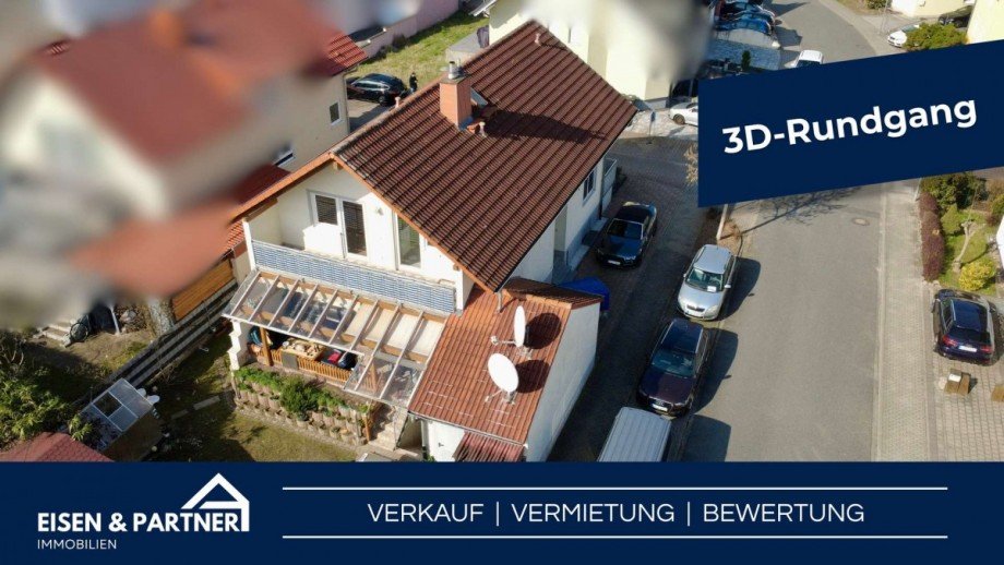 3D-Rundgang / Luftbild Dachgeschosswohnung Graben-Neudorf