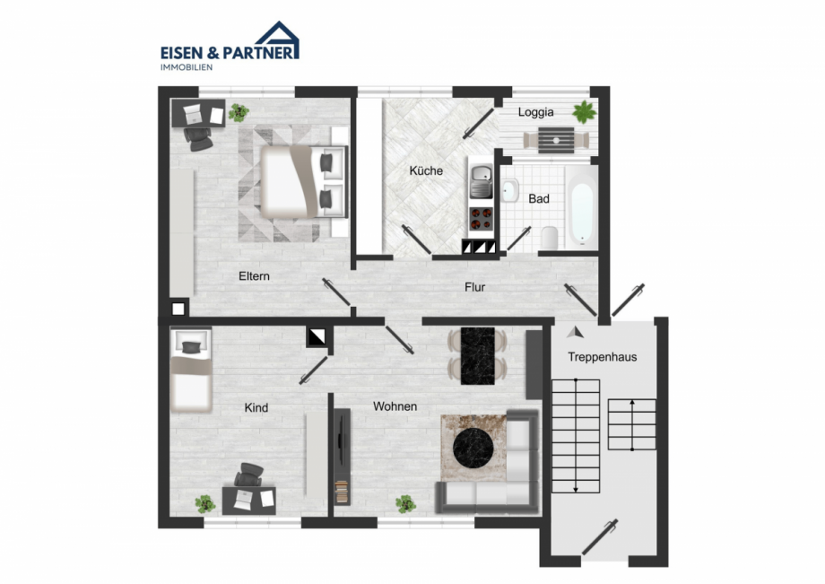 Grundriss Erdgeschosswohnung Bruchsal