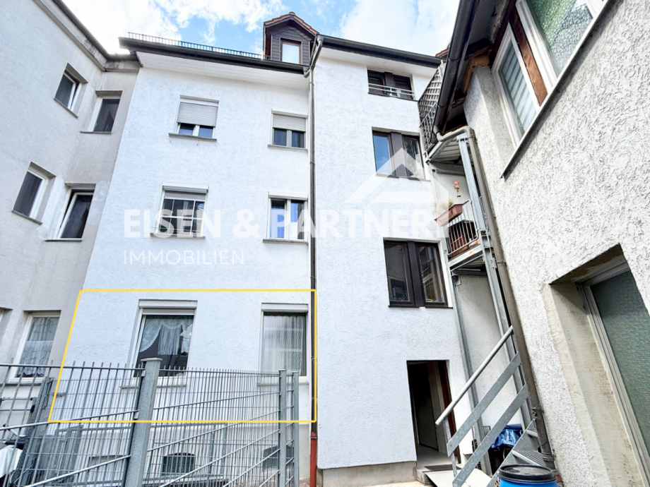 R�ckseite Fassade Erdgeschosswohnung Pforzheim
